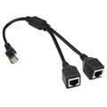 2-i-1 LAN Ethernet-nettverkssplitter - CAT5, CAT6, CAT7, RJ45
