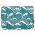 CanvasArtisan Universell Laptop-sleeve med Glidelås - 13" - Bølger