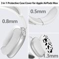 3-i-1-beskyttelsessett med ku-mønster for AirPods Max - Hvit / Svart