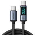 Joyroom S-CC100A16 Prism Digital Display USB-C-kabel - 100W - Svart