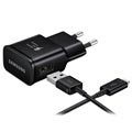 Samsung rask lader EP-TA20EB med strømadapter og USB-C-kabel - svart